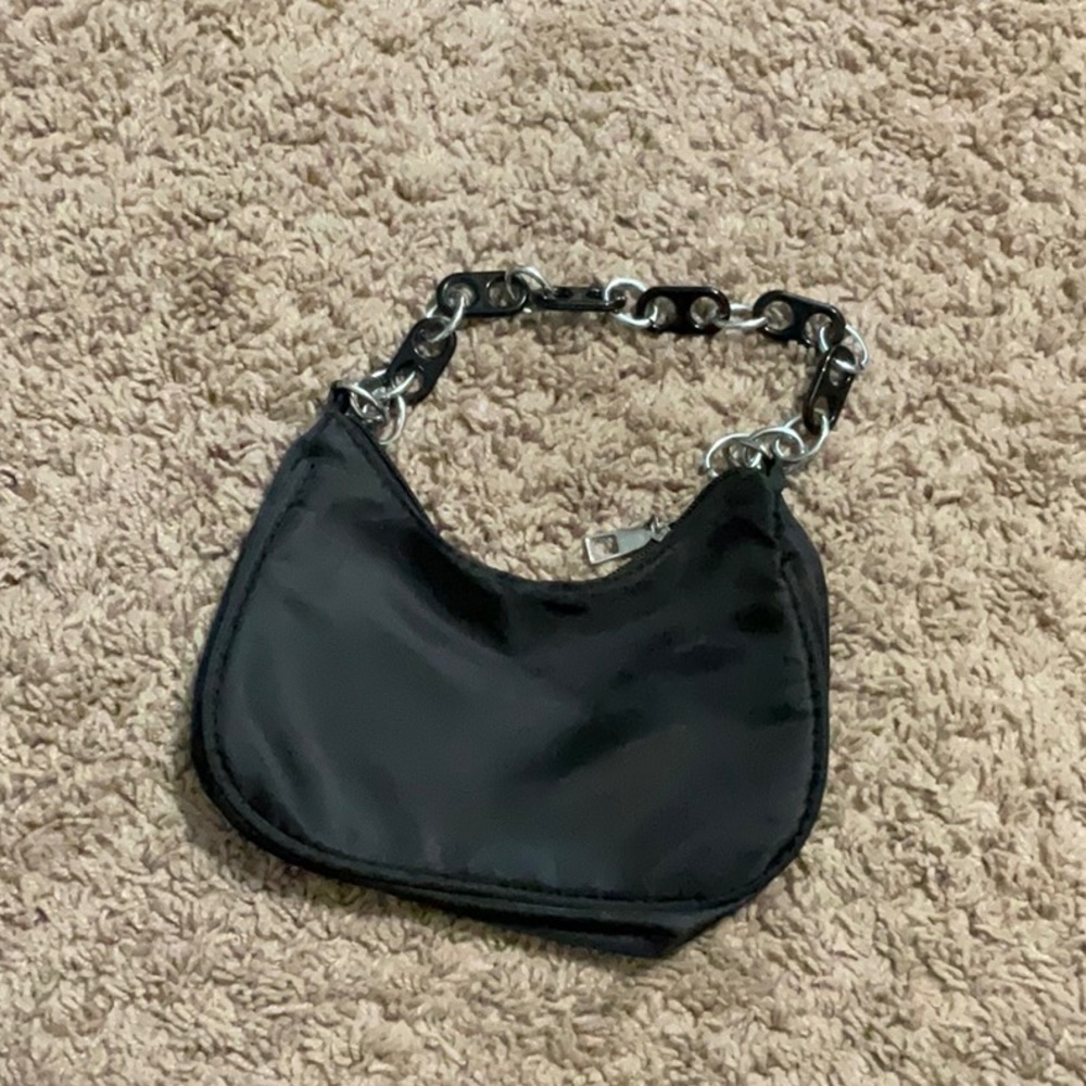 Black Chain Handle Women's Bag